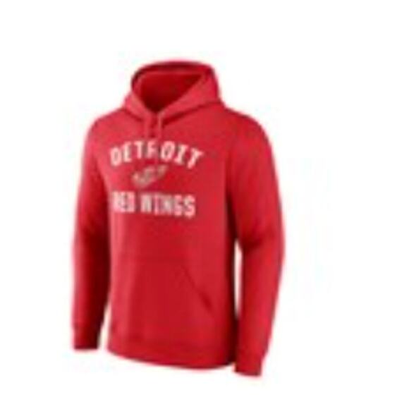 Men'sMen's Detroit Red Wings Fanatics Red Victory Arch Pullover Hoodie Sz L New - Picture 4 of 5